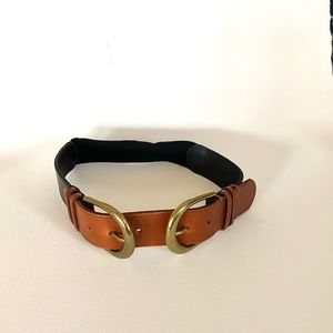 Anthropologie double buckle elastic belt.